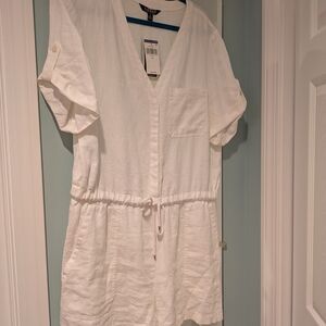 Ralph Lauren White Linen Short Romper